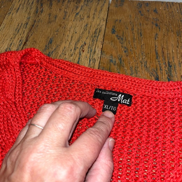 ❤️ LES COLLECTIONS MAT Red Knit Cardigan – Size XL - Picture 2 of 8
